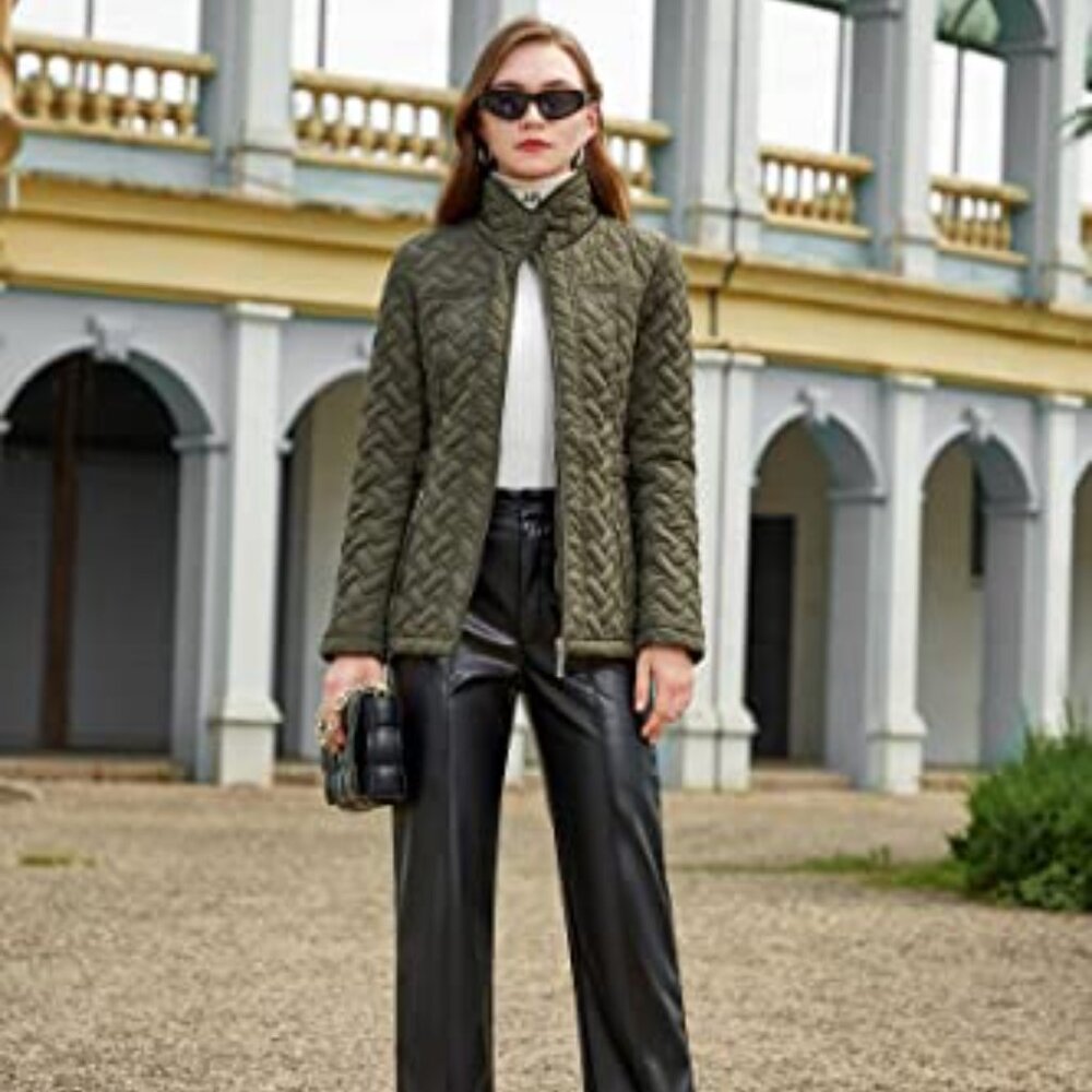 Diamond Quilted Jacket Lightweight Padding Coat C… - image 4